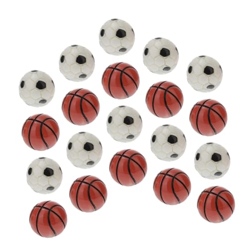 COSMEVIVI 20st Fußball-Basketball-Modell Spielzeuge Mini-fußball Mini-hausbasketball Mini- -fußballstatuen Mini-basketbälle Für Den Mikro-landschaftsbau Puppen-fußball-dekore Harz von COSMEVIVI