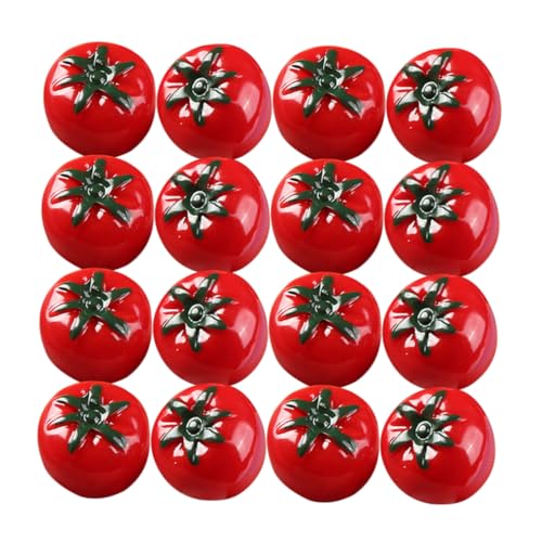 COSMEVIVI 20st Simuliertes Tomatenmodell Mini Künstliche Früchte Fruchtmodell Prop Mini-kunsttomaten-dekor Mini-fruchtmodell Mini-künstliche Tomate Künstliche Miniaturtomate Harz Rot von COSMEVIVI