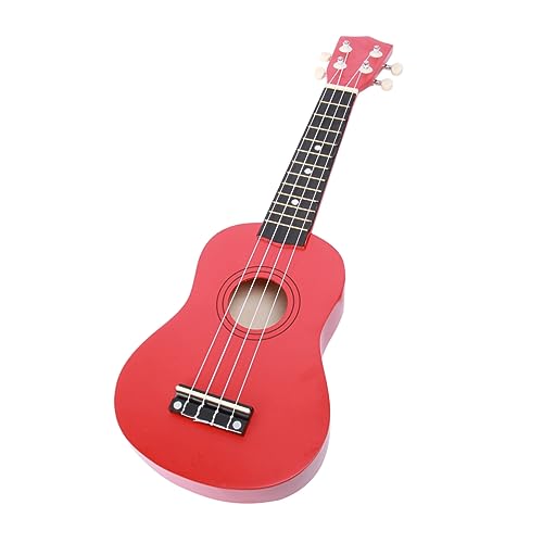 COSMEVIVI 21 Simulierte Gitarre Mini-Gitarren-lernspielzeug Musikinstrument Spielzeug Gitarrenspielzeug Für Kinder Konzert-Ukulele Kind Mini-Gitarre Kinder Gitarre Sopran-Ukulele Rot Bambus von COSMEVIVI