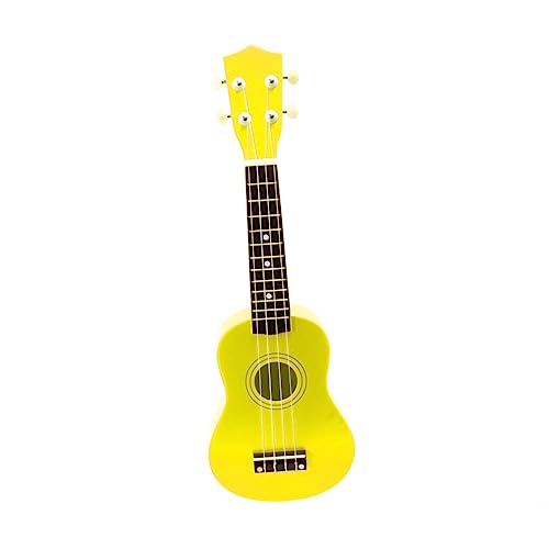 COSMEVIVI 21 Simulierte Gitarre Ukulele Für Anfänger Kleine Ukulele Hawaiianisches Ukulele-Instrument Anfänger Ukulele Kindergitarre Musikinstrumente Für Kinder Kinder-Ukulele Bambus Yellow von COSMEVIVI