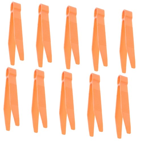 COSMEVIVI 25 Stück Kinder Pinzette Wissenschaft Pinzette Experimente Werkzeuge Sammeln Clips Schule Pinzette Kinder Pinzette Spielzeug Feinmotorik Trainingsgerät Pinzette Kunststoff Orange von COSMEVIVI