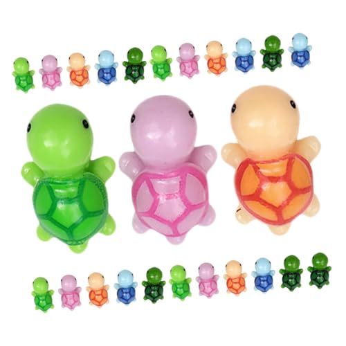 COSMEVIVI 25st Kleine Schildkrötenpuppe Mini-schildkröten Miniaturen Winzige Figuren Schildkrötenstatue Minifiguren Mini-tierfiguren Miniatur-schildkröten Schildkröte Mini Harz von COSMEVIVI