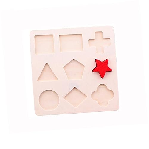 COSMEVIVI 2St Geometrie-Puzzle Kinder Puzzle Kinder rätsel zabawki stymulujące rozwój holzspielsachen Educational Toys Spielzeug Geometrietafel Bambus von COSMEVIVI