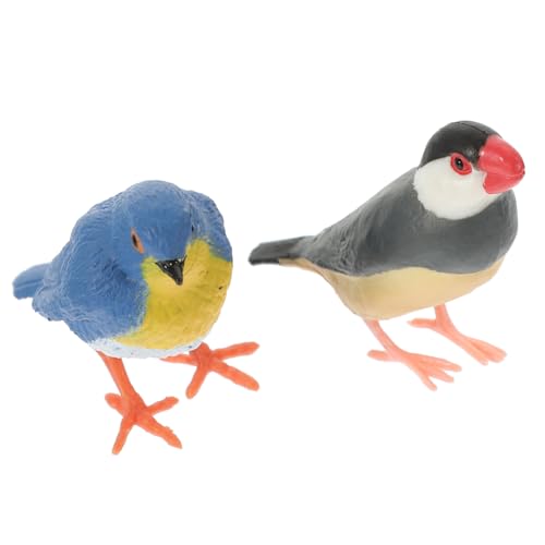 COSMEVIVI 2St Miniatur-Vogelfiguren Mini-Vogelfiguren Gartenpflanzenverzierungen weihachtsgeschenk weichnachtsgeschke Szene-Vogel-Dekor-Accessoire Mikrolandschaftsvogelverzierung Plastik von COSMEVIVI