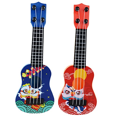 COSMEVIVI 2st Mini-Gitarre Spielzeuggitarre Für Kleinkinder 1-3 Ukulele-Spielzeug Für Die Frühe Bildung Gitarre Spielen Für Kinder Im Alter Von 3-5 Jahren Kleinkinder Gitarre Abs von COSMEVIVI