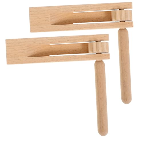 COSMEVIVI 2 Stücke Holz Ratsche Kinder Pädagogisches Spielzeug Hand Percussion Für Kinder Sicher Kompakte Design von COSMEVIVI