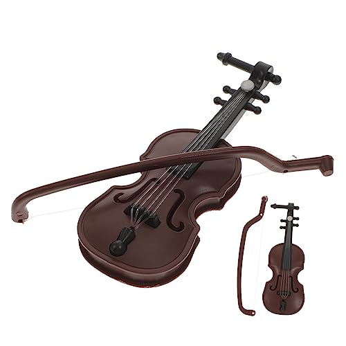 COSMEVIVI 2st Simulierte Geige Mini-Violine-Modell Miniatur-musikinstrumente Mini-geigendekoration Mini-Spielzeug Für Musikinstrumente Mini-Violine-Ornament Weihnachtsgeige Modelle Abs Brown von COSMEVIVI