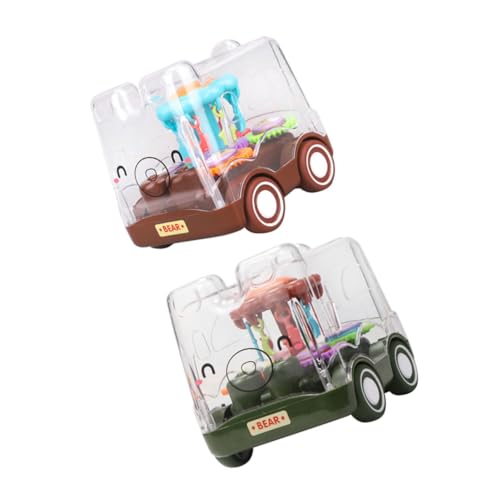 COSMEVIVI 2st Spielzeugauto Auto Für Kinder Schulbus Jungenspielzeug Busspielzeug Zurückziehen Mini Auto Mini-Spielzeug Lernspielzeug Für Kinder Mikrospielzeug Kinderspielzeug Plastik von COSMEVIVI