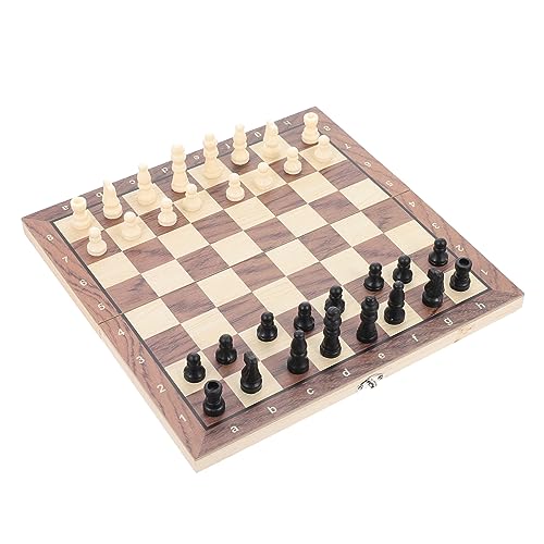 COSMEVIVI Wooden Chess Set Kinder Schachspiel 3 1 Faltbares Schachspiel Für Und Holzspielzeug Lernspiel Ideales Für Schachliebhaber Tragbares Schachbrett von COSMEVIVI