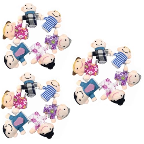 COSMEVIVI Mensch 3 Sätze 6tlg Fingerpuppen Der Familie Puppe Fingerpuppen Geschichte Zeit Fingerpuppen Fingerpuppen-Set Handpuppen Für Kinder Fingerpuppen Für Kinder Familie Fingerpuppen von COSMEVIVI