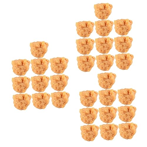 COSMEVIVI 30 STK Simulation Hühner Reis simulierte Hühnerflügel realistisches Brathähnchen tischdeko esstisch Chicken Nuggets Hühnernuggets-Formmodell Chicken-Nuggets-Stütze PVC von COSMEVIVI