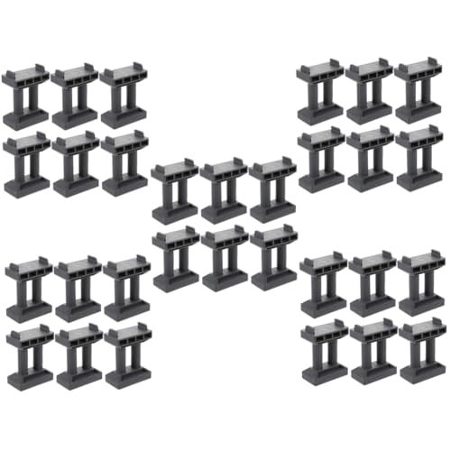 COSMEVIVI 30 STK Zubehör Für Schienenstege Brückenpfeilermodell Für Spiele Bahnbrückenpier Für Spiele Brücken Für Züge Lustiger Bahnbrückenpier Unterstützung Der Eisenbahnbrücke Grey Plastik von COSMEVIVI