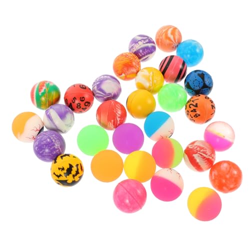 COSMEVIVI 30 Stück Springball Sprungball Solider Hüpfball Outdoor Spielzeug Für Kinder Ballspielspielzeug Spielsets Für Kinder Im Freien Gummiball Springender Ball von COSMEVIVI