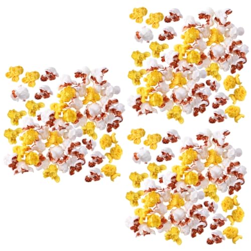 COSMEVIVI 300 STK Künstliches Popcorn realistisches Popcorn Faux-Modell Mini-Essen Geburtstagsgeschenk geburtstagsmitgebsl kreative Popcorn-Dekoration Simulations-Popcorn-Charme Harz von COSMEVIVI