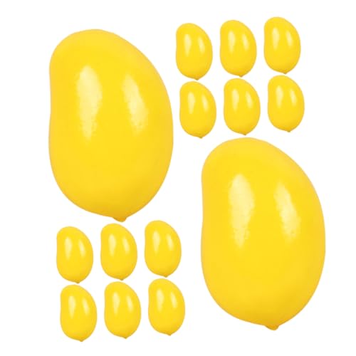 COSMEVIVI 30st Minifrüchte Obst Miniatur-mangos Gefälschte Mini-mangos Mini-dekor Mit Künstlichen Mangos Mini-Modell Mit Künstlichen Mangos Puppenhaus Mini-mangos Desktop-dekor Schaum Yellow von COSMEVIVI