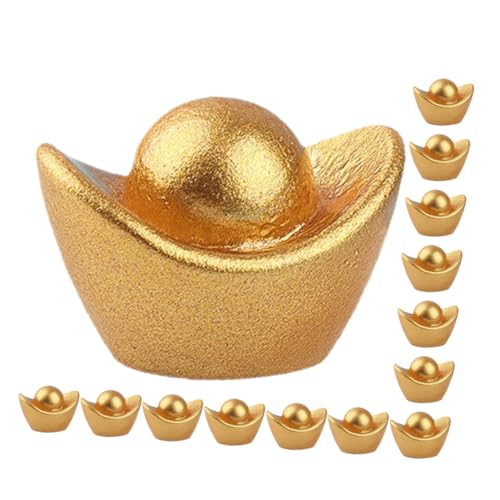 COSMEVIVI 30st Simulation Basteln Dekoration Bastelset Mini-Barren-Ornament Miniaturbarren Barren Ornamente Barren-Desktop-Ornamente Mini-Geld Kleine Hausverzierung Plastik Golden von COSMEVIVI