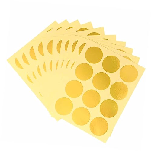 COSMEVIVI 360 STK kreativer siegelaufkleber klebesticker Stickers Aufkleber Treat Wrapping Stickers Selbstklebende Aufkleber Prägeaufkleber modische Aufkleber schicke Etiketten Golden von COSMEVIVI