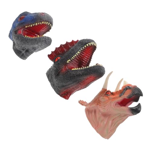 COSMEVIVI 3St Dinosaurier-Handpuppenspielzeug Geschichte erzählende Marionette Kinder-Dinosaurier-Handpuppen Handpuppen Spielzeug Dinosaurier Handpuppen Kinderhandspielzeug Tierpuppen Gummi von COSMEVIVI