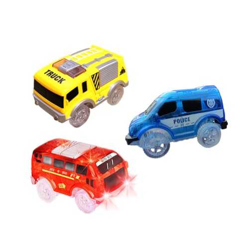 COSMEVIVI 3St Elektroauto Spielzeugfahrzeug für Kinder Kinder-Track-Auto Elektro-LKW Kinder geschirrset Spielzeug Kinder puppenwagen Kinderbeleuchtung Auto Mini-Track-Car-Spielzeug Plastik von COSMEVIVI