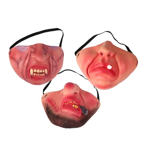 COSMEVIVI 3St Halloween-Maske neuheit halloween Halloween-Cosplay-Maske Streichmaske halloween halloween assecoires Cosplay-Maske mit halbem Gesicht Halloween-Kostüm-Party-Maske von COSMEVIVI