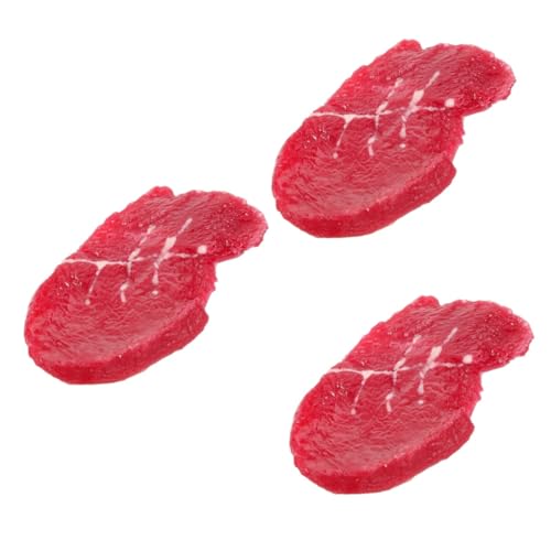 COSMEVIVI 3St Steakimitat realistische Steak-Requisite Rindfleisch Requisiten Steak-Fotografie-Modell Fälschung küchendekoration Home Decor simulierte Steaks dekorative Steakscheibe Styropor von COSMEVIVI