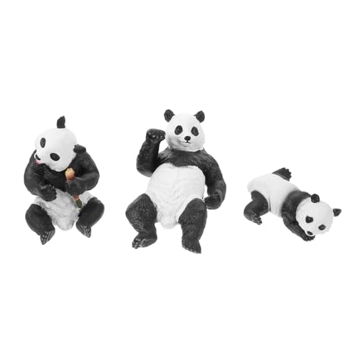 COSMEVIVI 3St Zuhause Panda-Statue Panda Spielzeug Panda Panda Dekoration süße Panda-Spielzeuge Panda-Skulptur lebensechter Panda kleines Panda-Dekor Panda-Statuen Plastik von COSMEVIVI