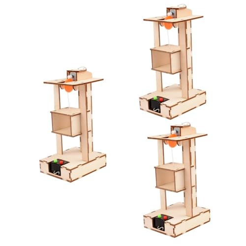 COSMEVIVI 3st Aufzugsmodell DIY-Aufzug-bastelset Aufzug-Lift-Spielzeug Puzzle-Spielzeug DIY Fahrstuhl Spielzeug Aufzugsspielzeug Für Kinder Spielzeug in Ständiger Bewegung Blockspielzeug von COSMEVIVI