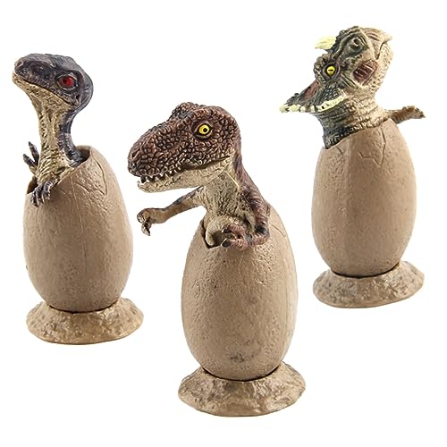 COSMEVIVI 3st Dinosaurier-Ei-Modelle Ei-Figur Dinosaurier-Modelle Mini-Spielzeug Für Eier Dinosauriermodelle Mit Zerbrochener Schale Dinosaurier-Ei-Ornament Eierspielzeug Eierdekorationen von COSMEVIVI