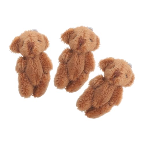 COSMEVIVI 3st Teddybär Stofftier Bär Figur Kleine Bärenpuppe Kleine Weiche Bärenpuppe Mini-teddybären Kleine Bärenstatuen Kleines Kuscheltier Mini-bärenfiguren Miniatur-bärenfiguren Plüsch von COSMEVIVI