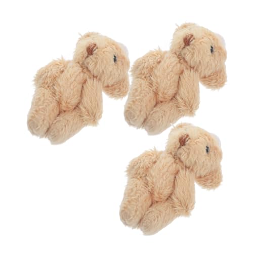 COSMEVIVI 3st Teddybär Stofftier Plüsch Bär Ornament Mini-teddybären Plüschbärenspielzeug Mini-bärenfiguren Plüsch Kleiner Gelenkbär Plüschtier-Charme Kleine Bärenstatuen Bär Figur von COSMEVIVI