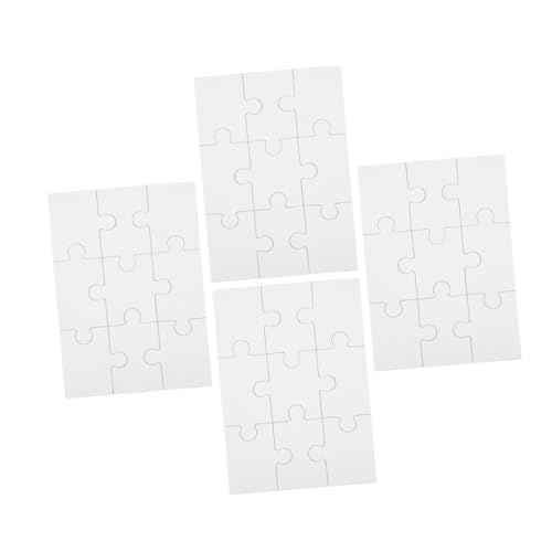 COSMEVIVI 4 Blätter Holzpuzzle Leere Puzzles Für Sublimation Rätsel Übertragen Puzzle-Spielzeug Produkte Für Sublimationsrohlinge Sublimations-Puzzle DIY-versorgung Leere Rätsel Weiß Hölzern von COSMEVIVI