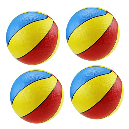 COSMEVIVI 4 Stück Kinder Basketball Strandspielzeug Indoor Spielzeug Outdoor Spielzeug Aufblasbarer Ball Kinderspielzeug Kleiner PVC Basketball Strandball von COSMEVIVI