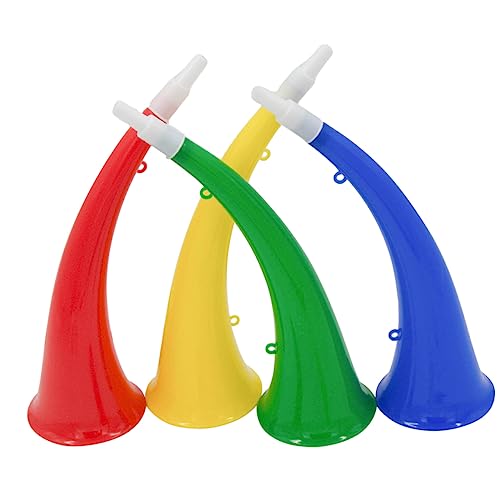 COSMEVIVI 4er Set Lustige Musik Trompeten Spielzeuge Bunte Kinderhorn Spielzeuge Für Fans Und Jubel Ox Horn Trompete Für Partys Und Veranstaltungen Zufällige Farben von COSMEVIVI