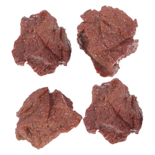 COSMEVIVI 4 Stück Steak-Modell Gefälschte Steakverzierungen Künstliches Steakspielzeug Food-Modell Simulationsfleisch Falsches Fleisch Simulation Lebensmittelmodell Künstliche Nahrung PVC von COSMEVIVI