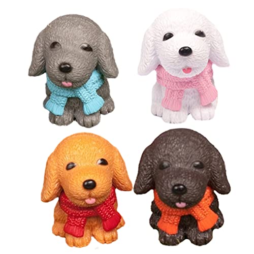 COSMEVIVI 4 Stück Welpenmodell Dog Toy hundespielzeuge hundspielzeug Dog Statue Dogs Toys Spaniel Hundeballwerfer Dackel Mini-Hundefigur lebensechte Tiermodellverzierungen Plastik von COSMEVIVI