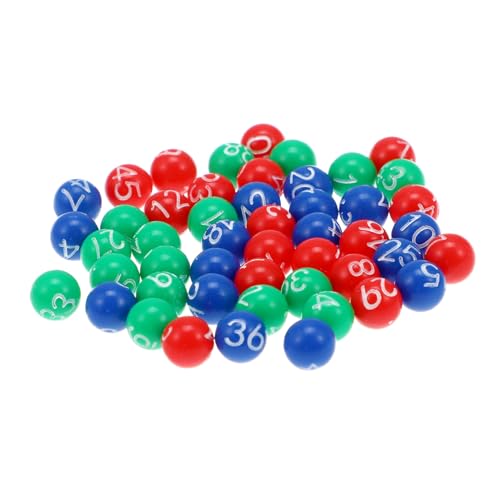 COSMEVIVI 49 STK Ball Der Lotteriemaschine Bingo-Nummer Kaugummiautomatenkapsel Befüllbare Kugeln Roulette Kleine Bälle Für Kinder Bingo-zahlenkugeln Bingo-Ballons Pongbälle Plastik von COSMEVIVI