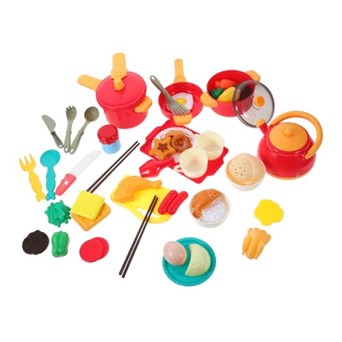 COSMEVIVI 49 Teile/Satz Kinder Küche Spielzeug Set Mit Kochgeschirr Küchengeräten Besteck Und Spielzeug Mikrowelle Für Kreative Mahlzeiten Und Rollenspiele Für Kinder Ab 3 Jahren von COSMEVIVI