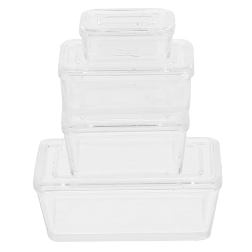 COSMEVIVI 4pcs Miniatur -lunchboxen Modellsimulation Speicherboxen Miniaturlayoutboxen von COSMEVIVI