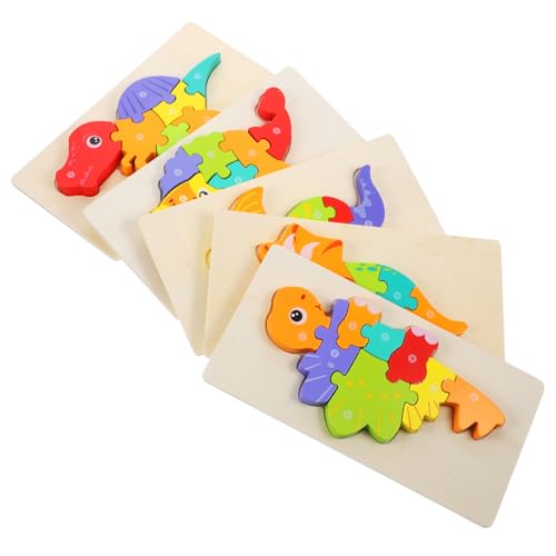 COSMEVIVI 5 Sets Holzpuzzles Für Kinder Puzzles Kinderspielzeug Kinderspielzeug Holzpuzzle Lernpuzzle Holzpuzzles Für Puzzles Im Alter Von 1–3 Jahren von COSMEVIVI