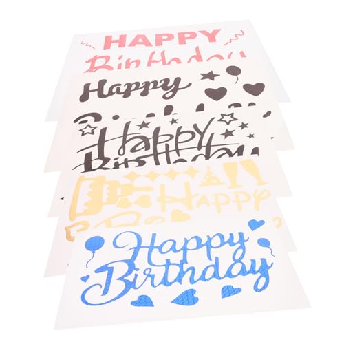 COSMEVIVI 5 Stück Happy Birthday Aufkleber Selbstklebende Buchstaben Sticker Für Geburtstagsfeier Ballon Dekoration Aufkleber Zur Feier Von Geburtstagsanlässen von COSMEVIVI