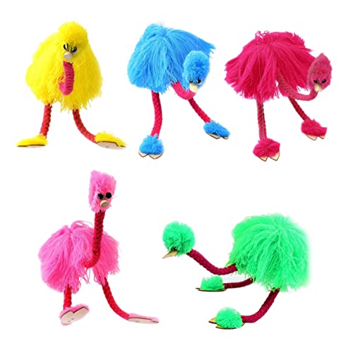 COSMEVIVI 5 Stück Schnur Flamingo-marionetten-Spielzeug Stofftiere, Plüschtiere Flauschige Kuscheltiere Puppen Für Kinder Gefülltes Faultier Plüschtier Scrump Plüsch Handpuppen Green Bambus von COSMEVIVI