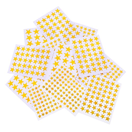 COSMEVIVI 50 Blatt Sterne-Aufkleber Nagelkunstaufkleber Aufkleber für Aufkleber Kinder Stickers for Nailart-Aufkleber Schreibwarenetikett Schüler belohnen Aufkleber Golden von COSMEVIVI