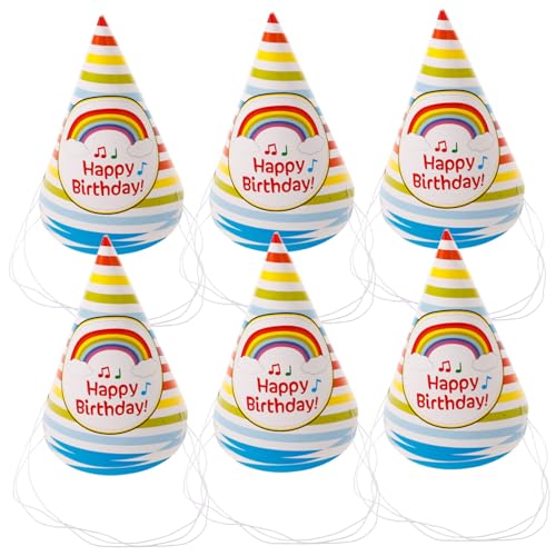 COSMEVIVI 50 Stück Geburtstagsparty-hut Kopfbedeckung Für Geburtstagsfeiern Geburtstag Kegelhüte Party-kopfbedeckung Gastgeschenke Kegelhüte Für Geburtstagsfeiern Geburtstagskappe Papier von COSMEVIVI