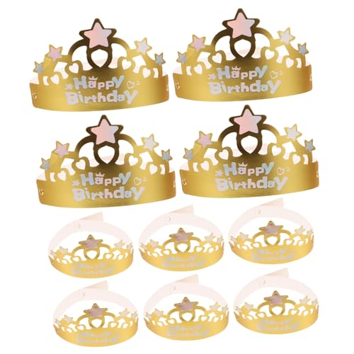 COSMEVIVI 50Pcs Goldene Geburtstagshut Geburtstag Kronen Kronen Für Erwachsene Party Hüte Für Erwachsene Geburtstag Kopfbedeckung Für Kinder Geburtstagspapier Hüte Geburtstagshüte Kinder von COSMEVIVI