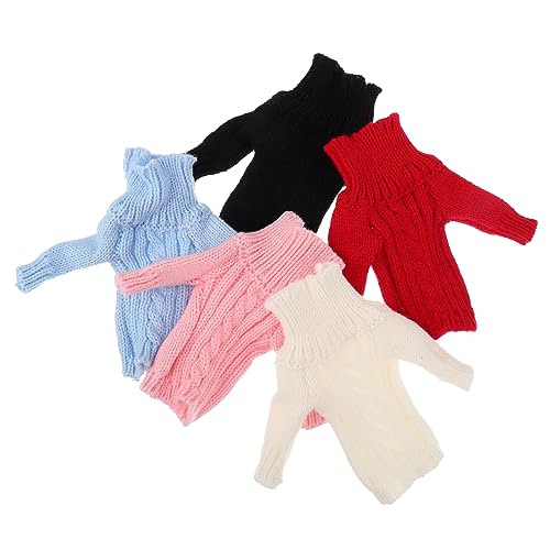 COSMEVIVI 5St Puppenkleidung Kinderpullover Zubehör zum Ankleiden von Puppen Kinderkostüme kleines Mädchen Spielzeug Kinder Puppen kinderpuppe Puppenstrick Puppenpullover Puppen-Outfits Garn von COSMEVIVI