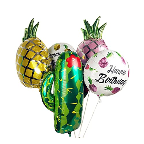 COSMEVIVI 5St dekorativer Luftballon Luftballons in Fruchtform Ananas-Dekor Fruchtdekor Kaktus-Partydekoration Kaktusballon kakteendünger balloons Zubehör für Partyballons Fruchtballon von COSMEVIVI