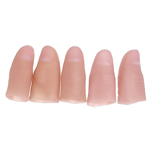 COSMEVIVI 5St künstliche Daumenmanschette Simulation Fingerspielzeug gefälschte Daumenrequisiten Chaps Kinder kindercroks Toys Requisiten für Fingertricks Spielzeug mit Daumenabdeckung Gummi von COSMEVIVI