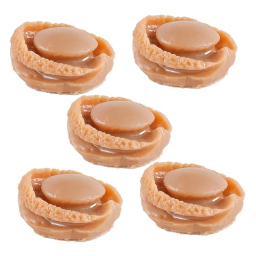 COSMEVIVI 5st Simulierte Mini-Abalone Miniatur-Food-Modell Essensspiel Im Miniaturformat Dekoratives Mini-Essen Mini-hausverzierung Mini-küchenszenendekor Mini Spiel Essen Brown Plastik von COSMEVIVI