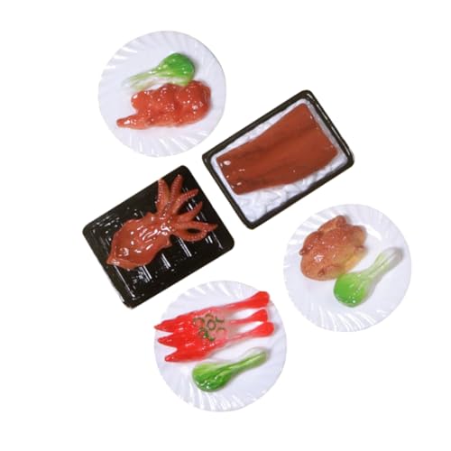 COSMEVIVI 5st Simuliertes Chinesisches Essen Mini-Essen Mini Schmücken Essensspiel Im Miniaturformat Miniatur-Food-Modell Mini-küchenszenendekor Mini-hausverzierung Mini-Food-Requisite Harz von COSMEVIVI