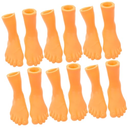 COSMEVIVI 6 Paare Finger Fuß Abdeckung Falscher Finger Kleine Hand Fingerpuppe Falsche Füße Fußpuppen Für Kleinkinder Winzige Mittelfingerhand Kleine Füße Für Finger Fuß Fingerpuppen Vinyl von COSMEVIVI